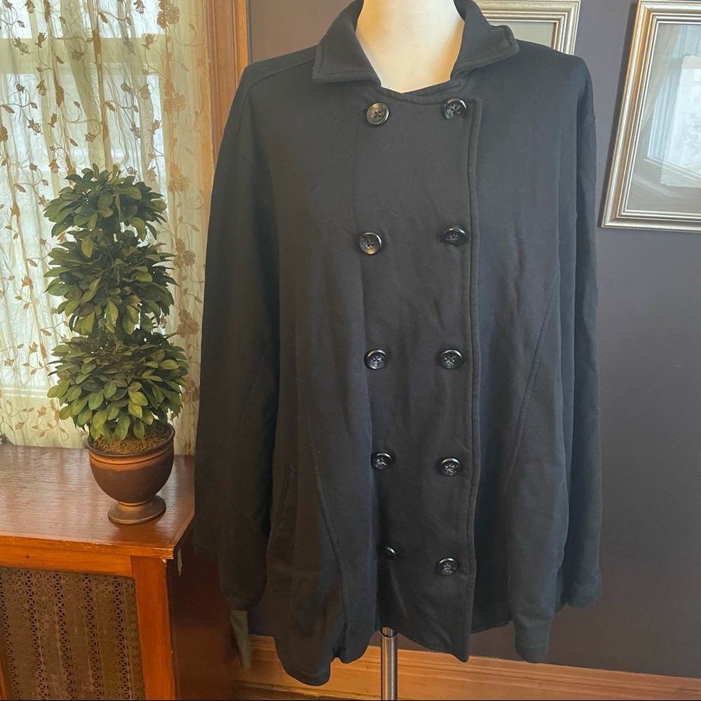 Torrid 5x sweatshirt pea coat jersey knit
